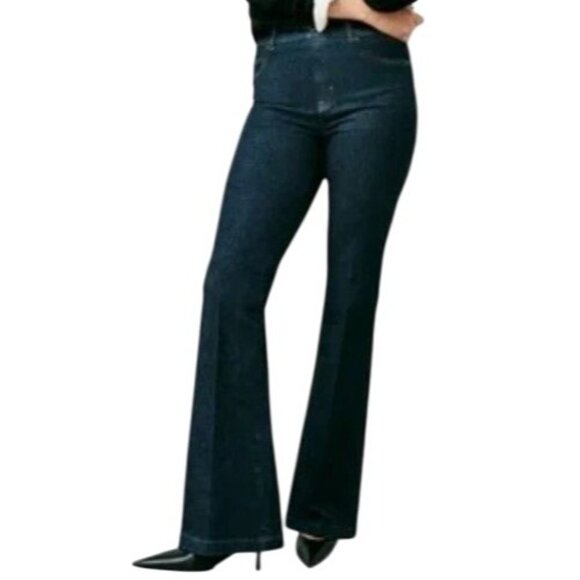 SPANX Womens XS‎ Tall Spanxshape EveryWear Flare Jeans Denim NWT - Picture 1 of 16